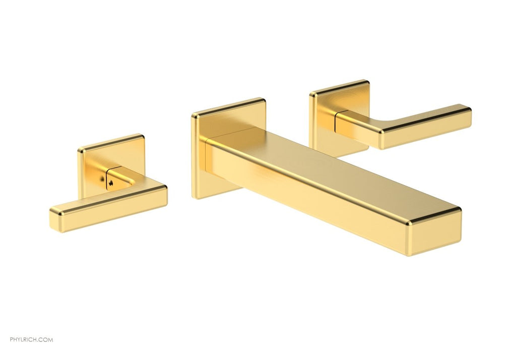 MIX Wall Lavatory Set   Lever Handles by Phylrich - Burnished Gold