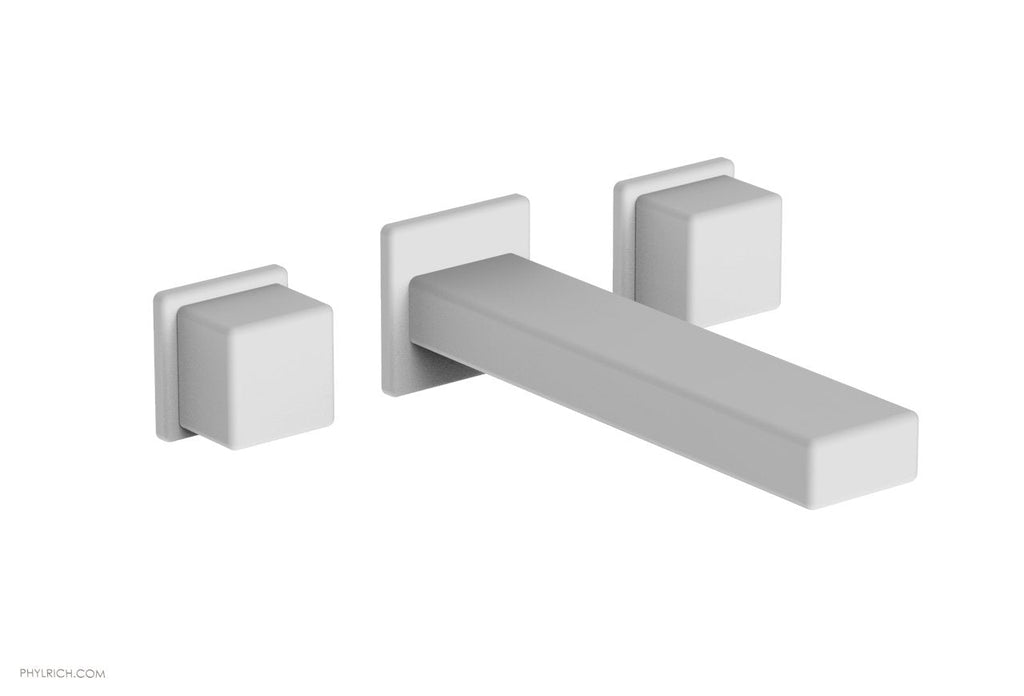 MIX Wall Lavatory Set   Cube Handles by Phylrich - Satin White