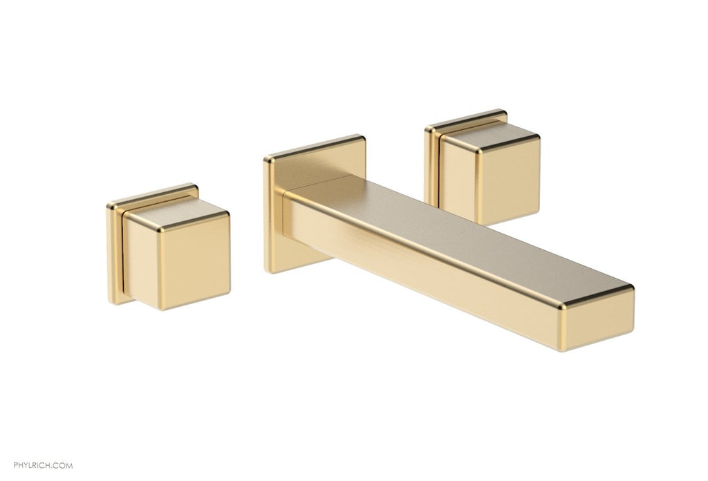 MIX Wall Lavatory Set   Cube Handles by Phylrich - Polished Brass