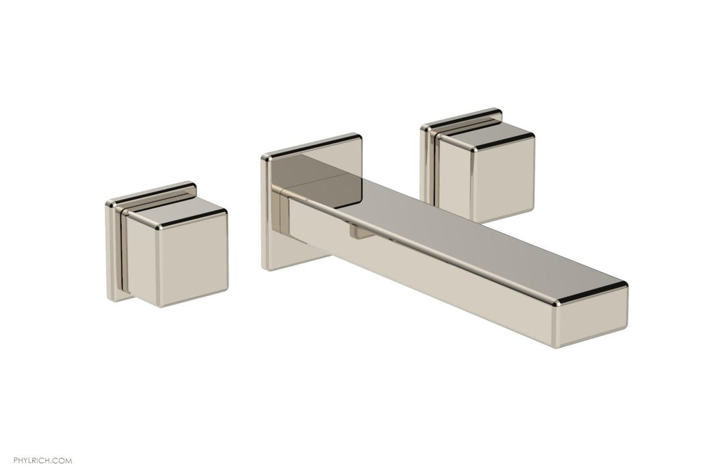 MIX Wall Lavatory Set   Cube Handles by Phylrich - Satin Brass