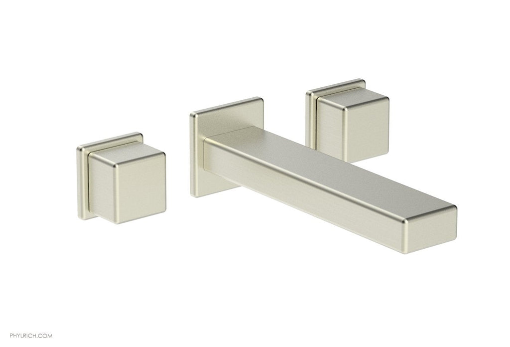 MIX Wall Lavatory Set   Cube Handles by Phylrich - French Brass