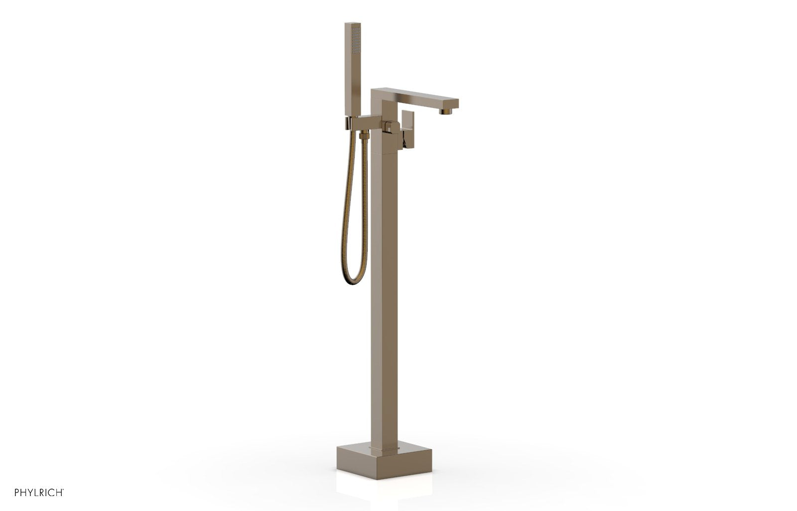 MIX Floor Mount Tub Filler with Hand Shower by Phylrich - Antique Bronze