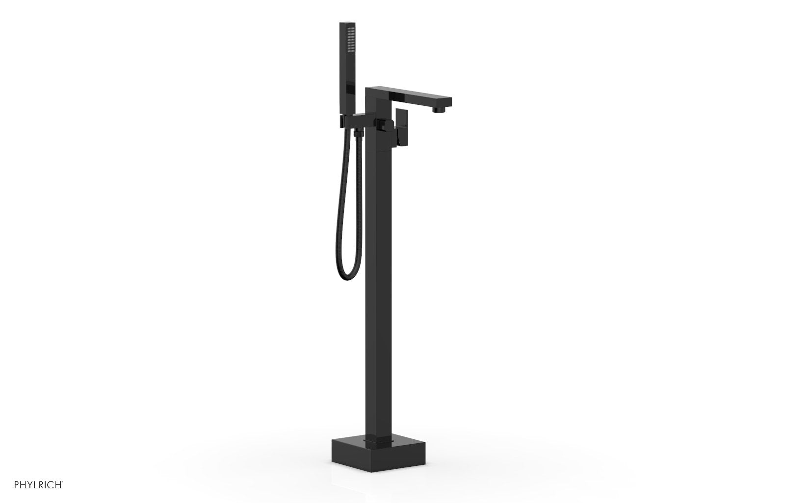 MIX Floor Mount Tub Filler with Hand Shower by Phylrich - Satin White