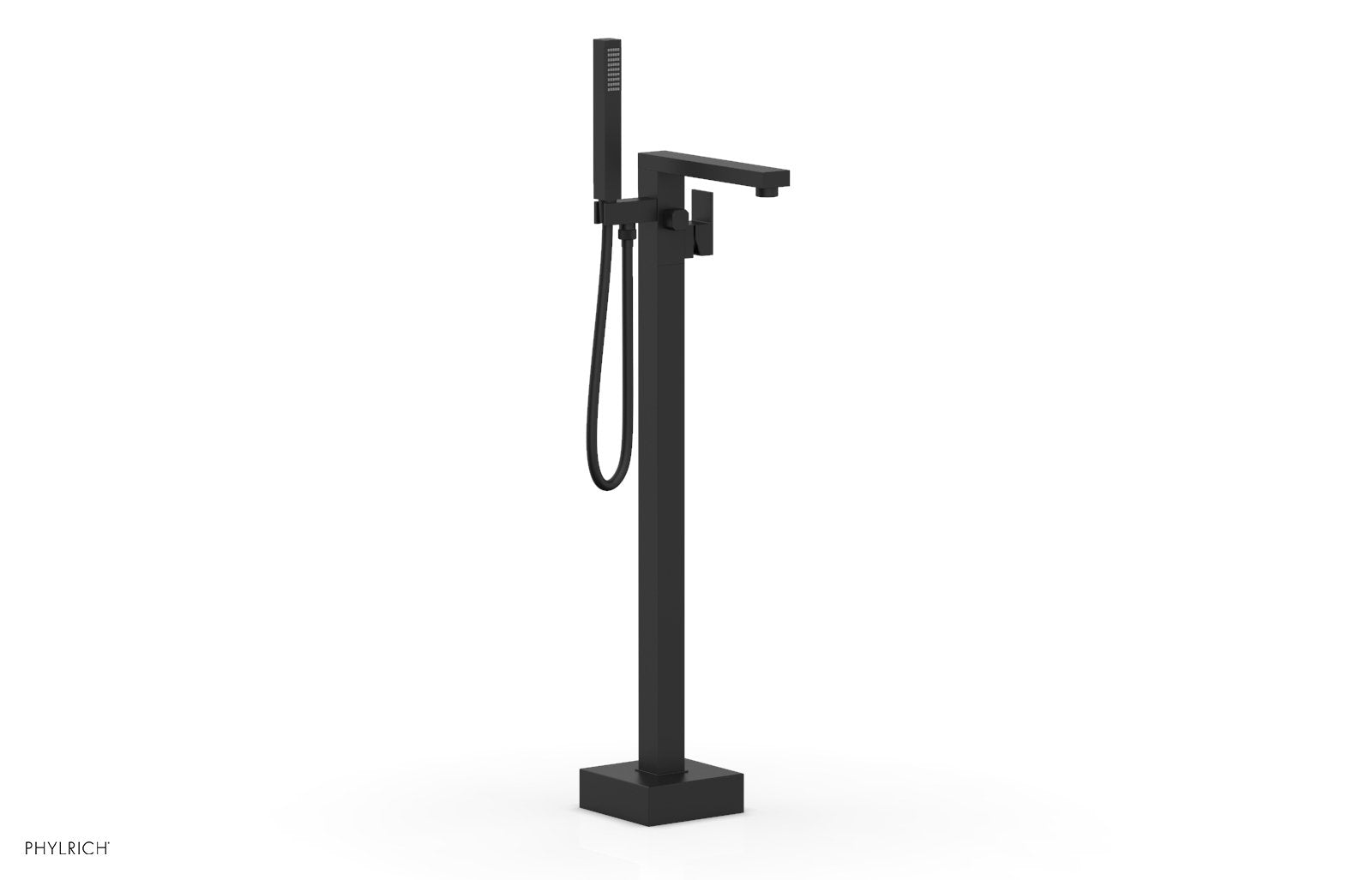 MIX Floor Mount Tub Filler with Hand Shower by Phylrich - Matte Black