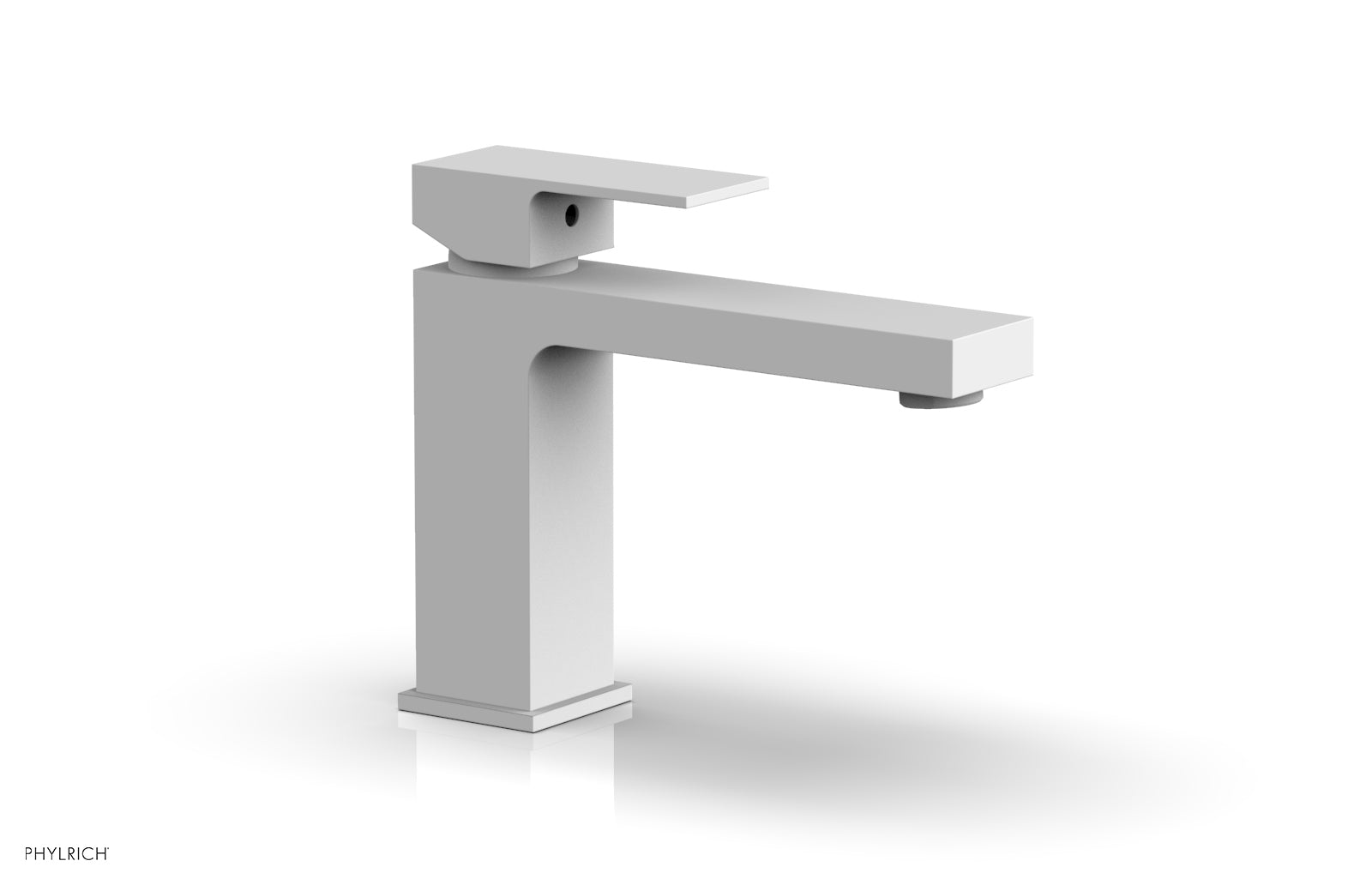 MIX Single Hole Lavatory Faucet, Low   Blade Handle by Phylrich - Satin White