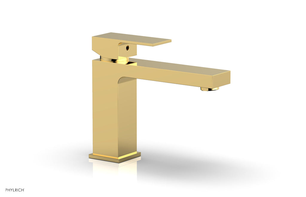 MIX Single Hole Lavatory Faucet, Low   Blade Handle by Phylrich - Satin Gold
