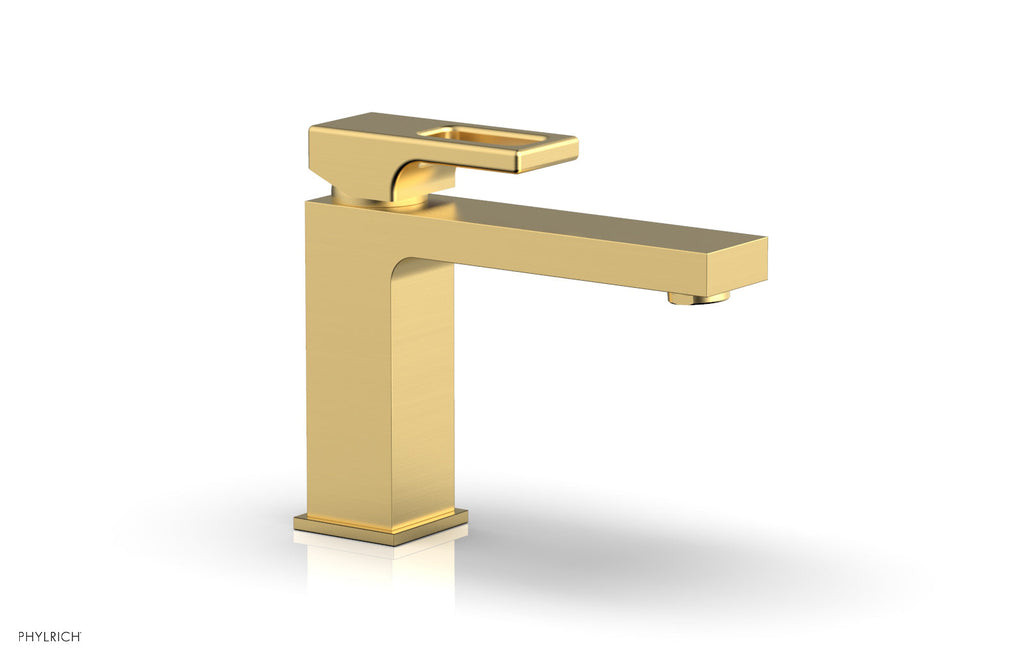 MIX Single Hole Lavatory Faucet, Low   Ring Handle by Phylrich - Burnished Gold