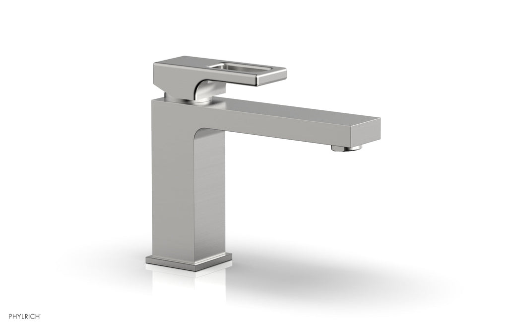 MIX Single Hole Lavatory Faucet, Low   Ring Handle by Phylrich - Satin Chrome
