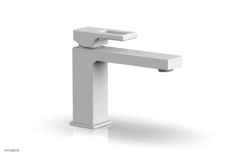 MIX Single Hole Lavatory Faucet, Low   Ring Handle by Phylrich - Satin White