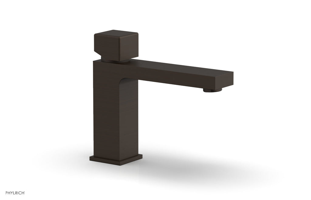 MIX Single Hole Lavatory Faucet, Low   Cube Handle by Phylrich - Antique Bronze