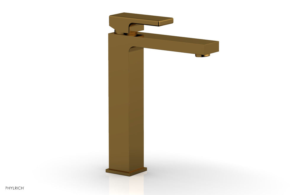 MIX Single Hole Lavatory Faucet, Tall   Blade Handle by Phylrich - French Brass