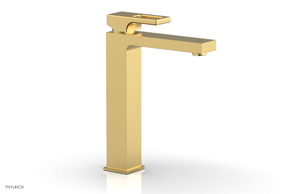 MIX Single Hole Lavatory Faucet, Tall   Ring Handle by Phylrich - Satin Chrome