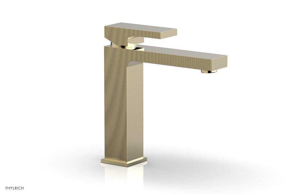 STRIA Single Hole Lavatory Faucet, Blade Handle by Phylrich - Polished Brass Uncoated