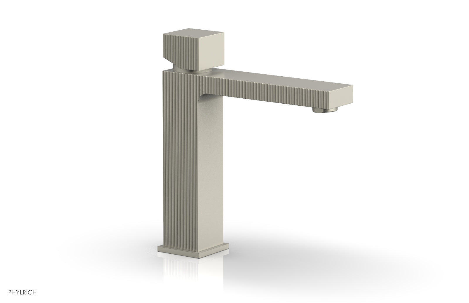 STRIA Single Hole Lavatory Faucet, Cube Handle by Phylrich - Burnished Nickel