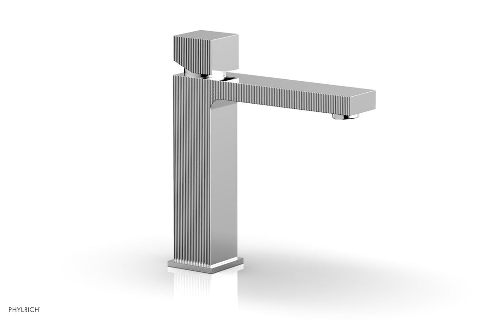 STRIA Single Hole Lavatory Faucet, Cube Handle by Phylrich - Polished Chrome