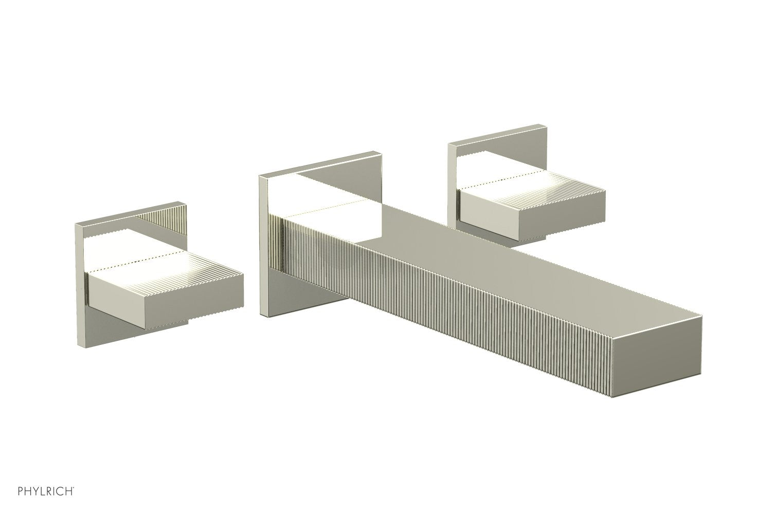 STRIA Wall Lavatory Set Blade Handles by Phylrich - Burnished Nickel