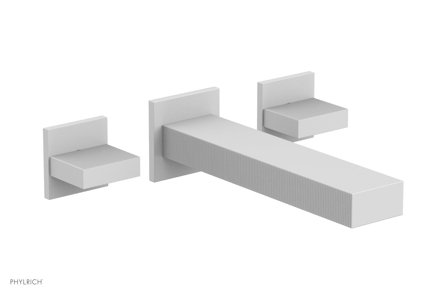 STRIA Wall Lavatory Set Blade Handles by Phylrich - Satin White