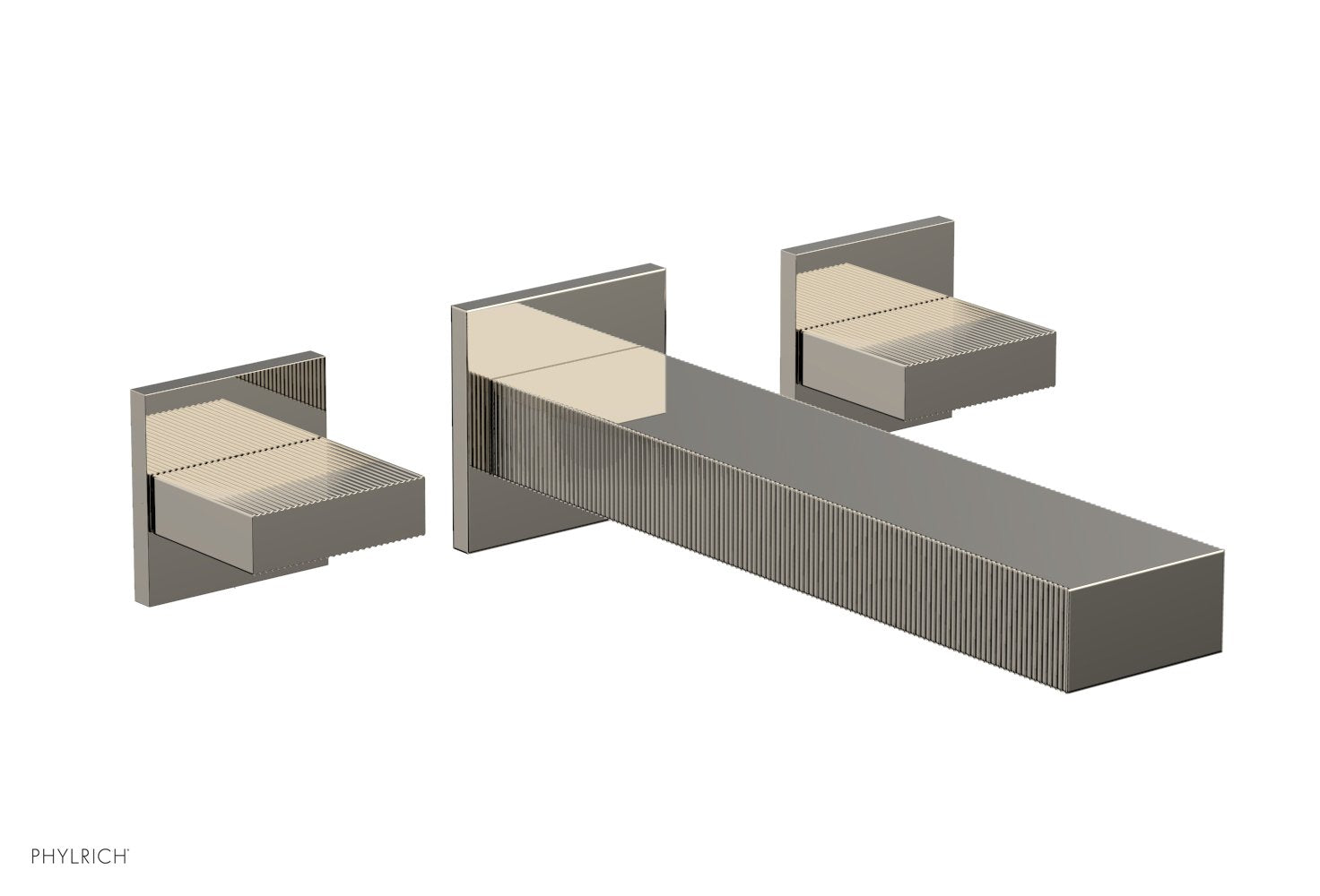 STRIA Wall Lavatory Set Blade Handles by Phylrich - Matte Black