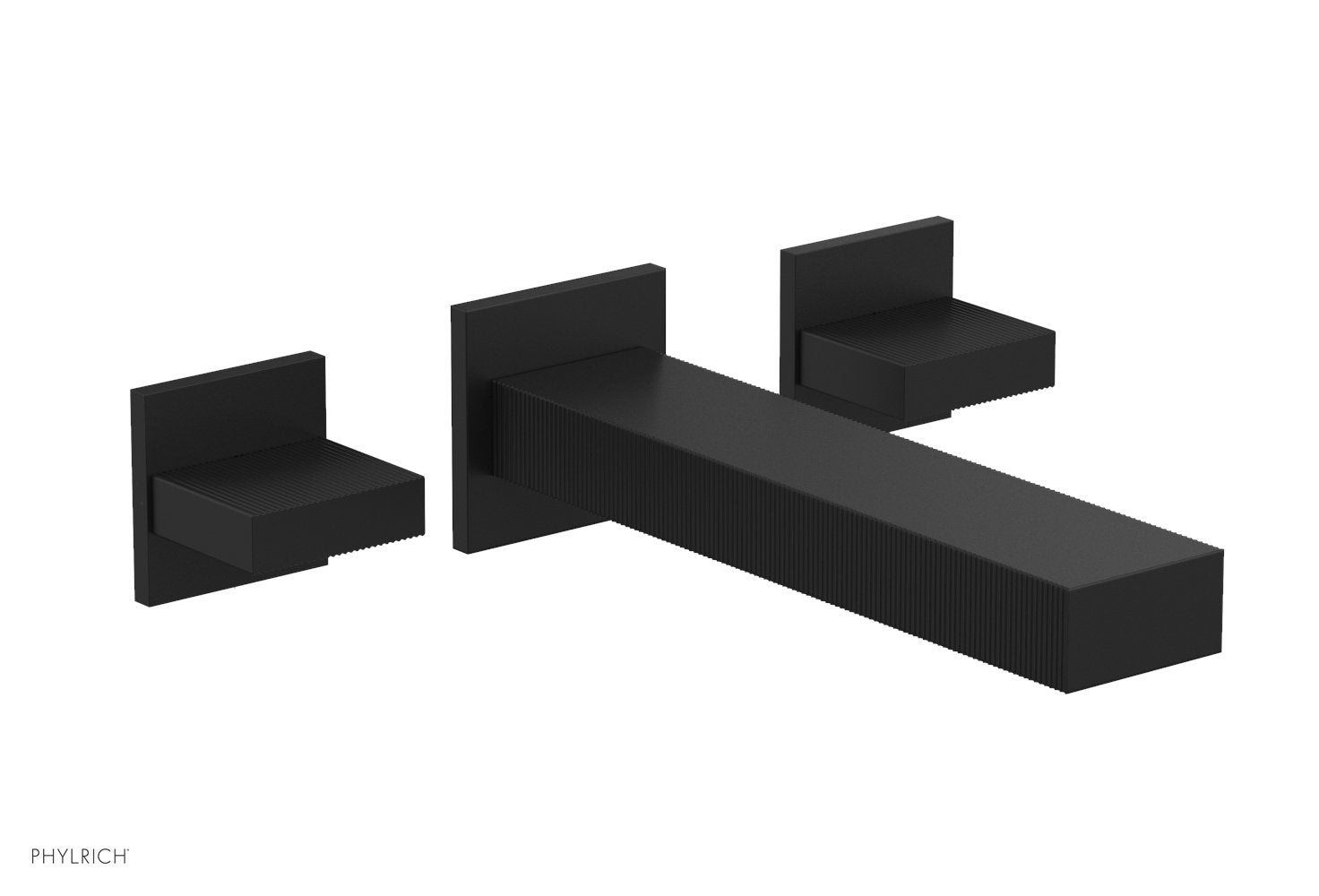 STRIA Wall Lavatory Set Blade Handles by Phylrich - Satin Nickel