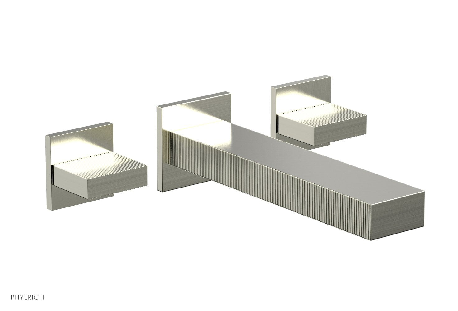 STRIA Wall Lavatory Set Blade Handles by Phylrich - Polished Nickel