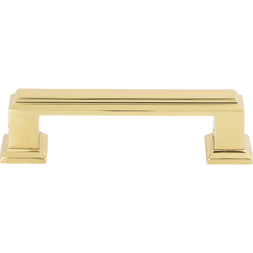 Sutton Place Pull by Atlas - 3" - French Gold - New York Hardware