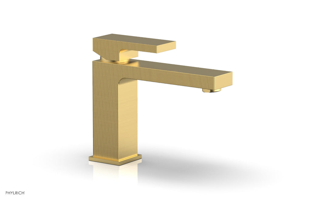 STRIA Single Hole Lavatory Faucet, Low   Blade Handle by Phylrich - Burnished Gold