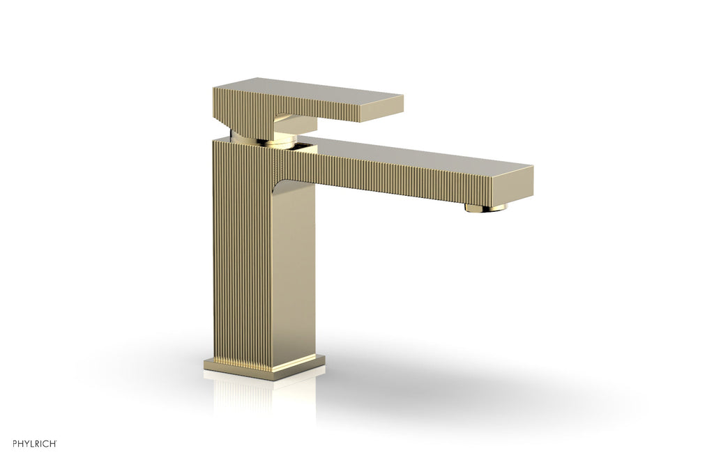 STRIA Single Hole Lavatory Faucet, Low   Blade Handle by Phylrich - Polished Brass Uncoated