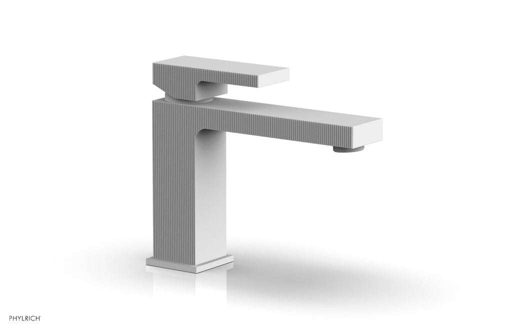 STRIA Single Hole Lavatory Faucet, Low   Blade Handle by Phylrich - Satin White