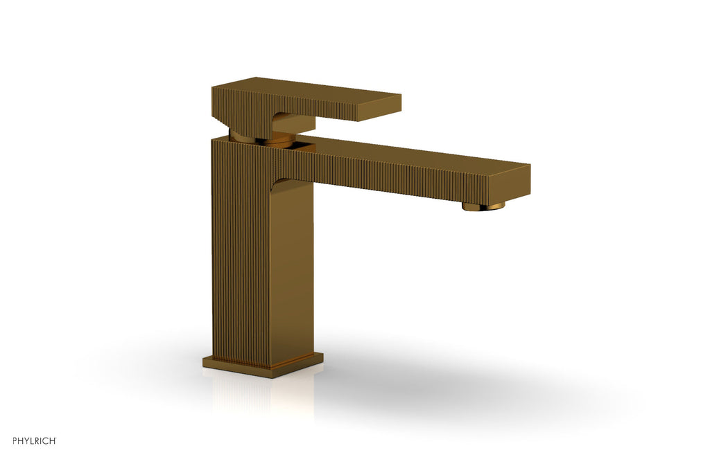 STRIA Single Hole Lavatory Faucet, Low   Blade Handle by Phylrich - French Brass