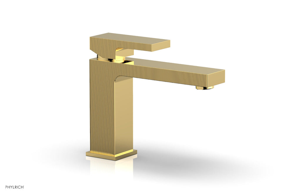 STRIA Single Hole Lavatory Faucet, Low   Blade Handle by Phylrich - Polished Gold