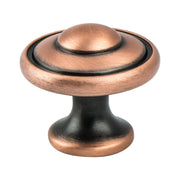 Brushed Antique Copper - 1-3/16" - Euro Traditions Knob by Berenson - New York Hardware