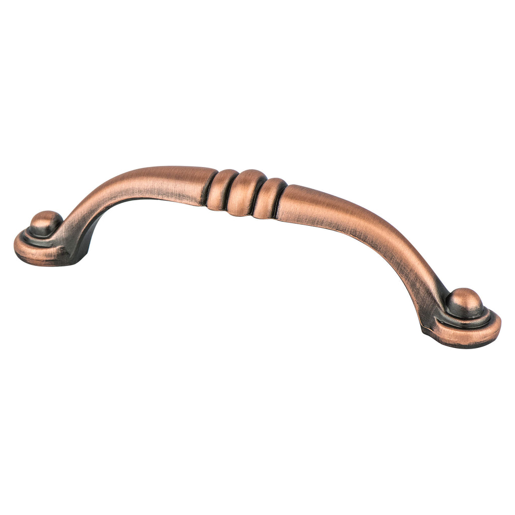 Brushed Antique Copper - 96mm - Euro Traditions Pull by Berenson - New York Hardware