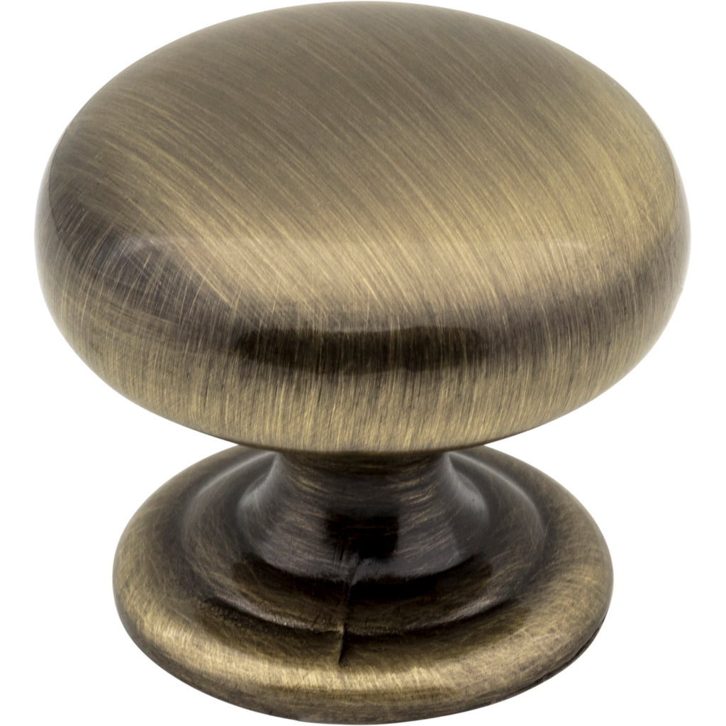 Florence Cabinet Mushroom Knob by Elements - Brushed Antique Brass