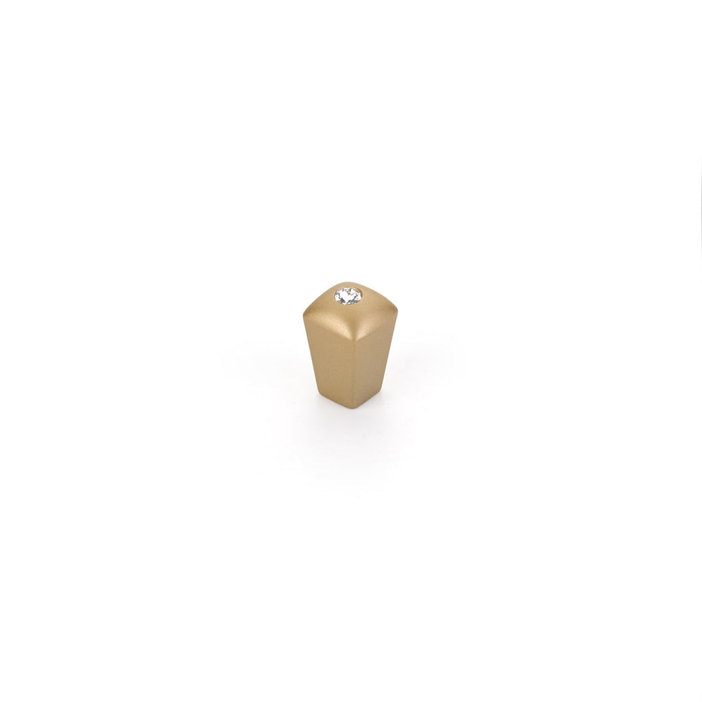 Skyevale Knob w/ Crystals by Schaub - Signature Satin Brass - New York Hardware