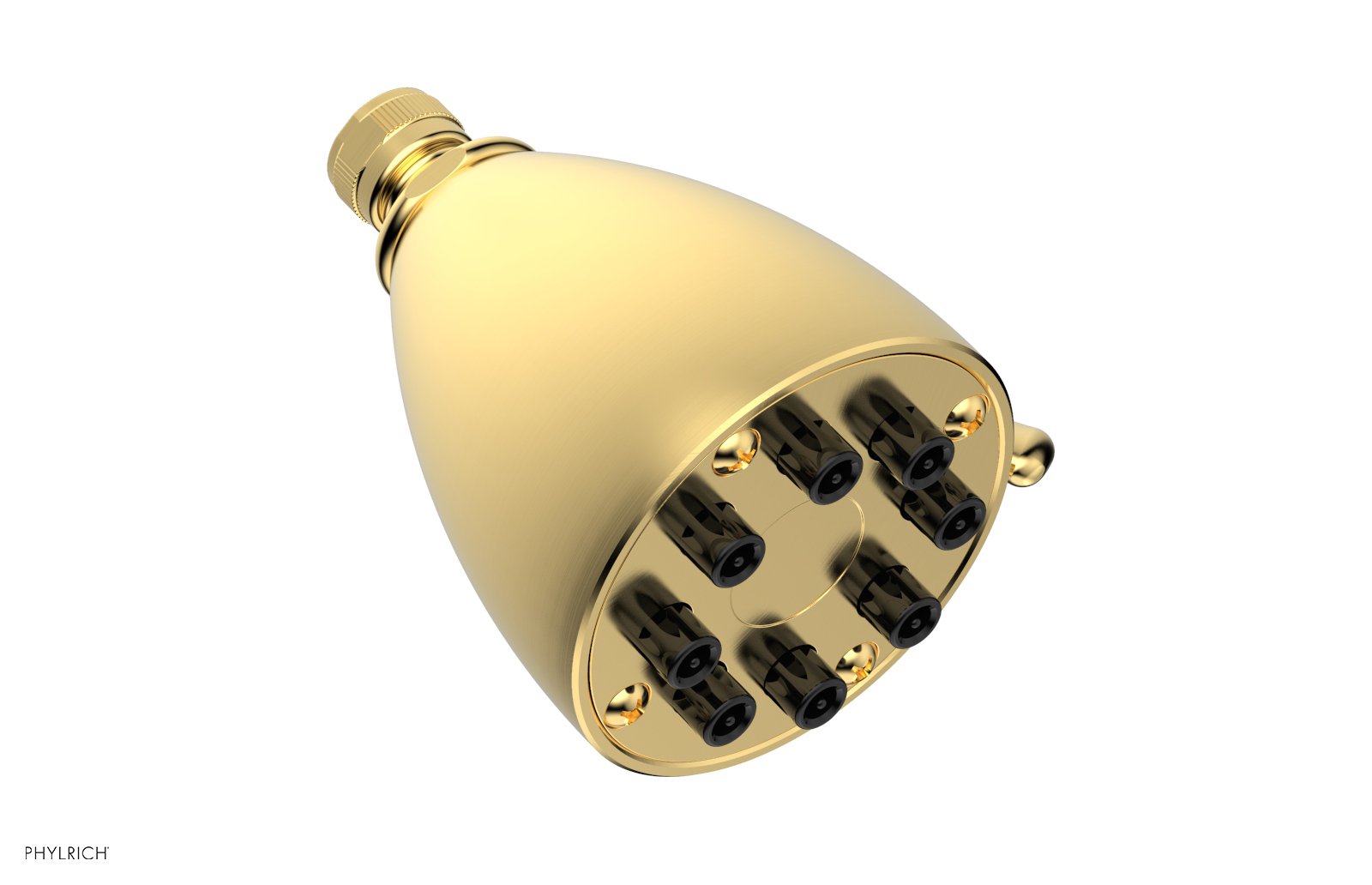 8" Jet Smooth Shower Head  by Phylrich - Satin Gold