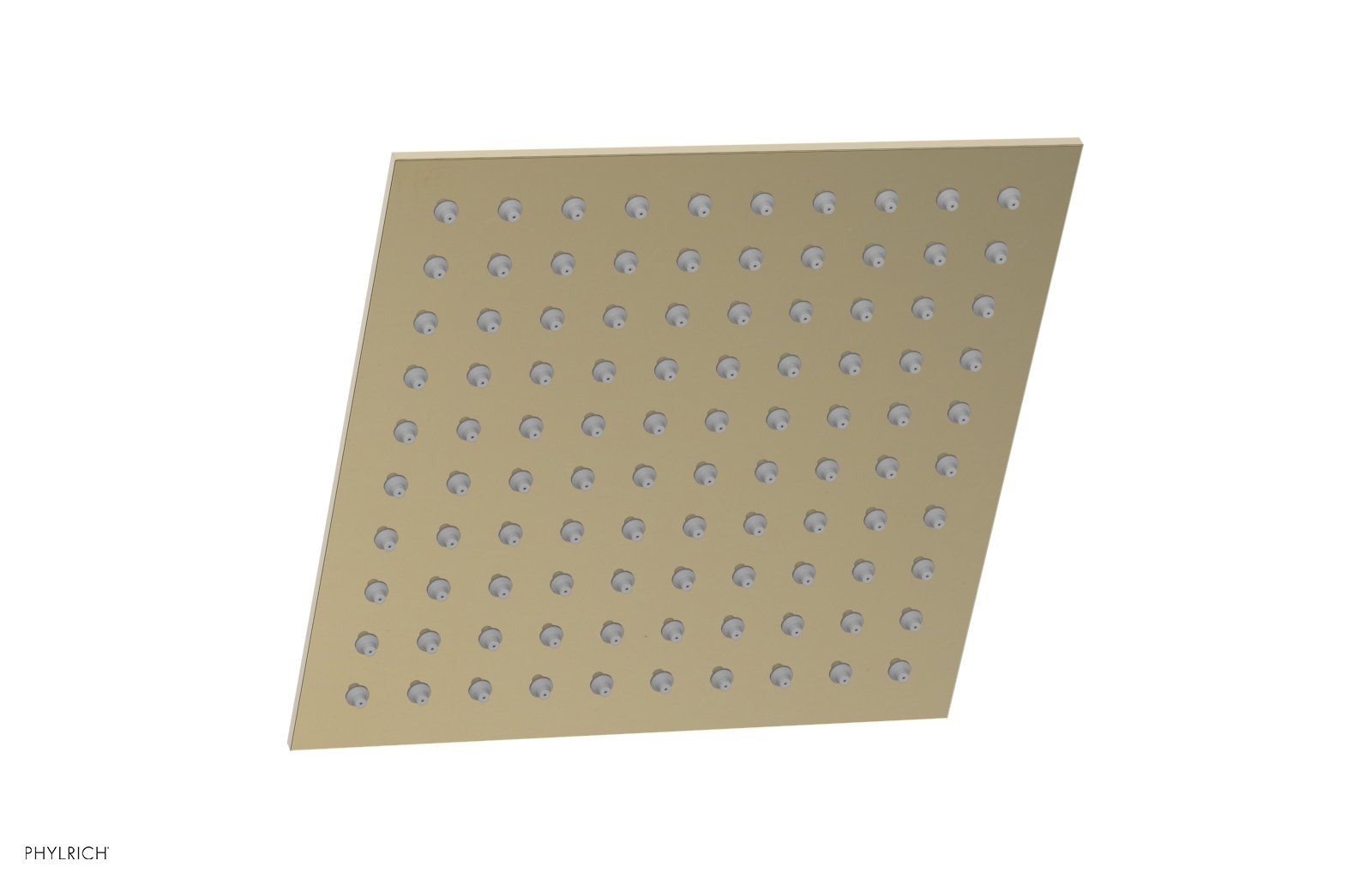 8" Square Shower Head by Phylrich - Polished Brass Uncoated