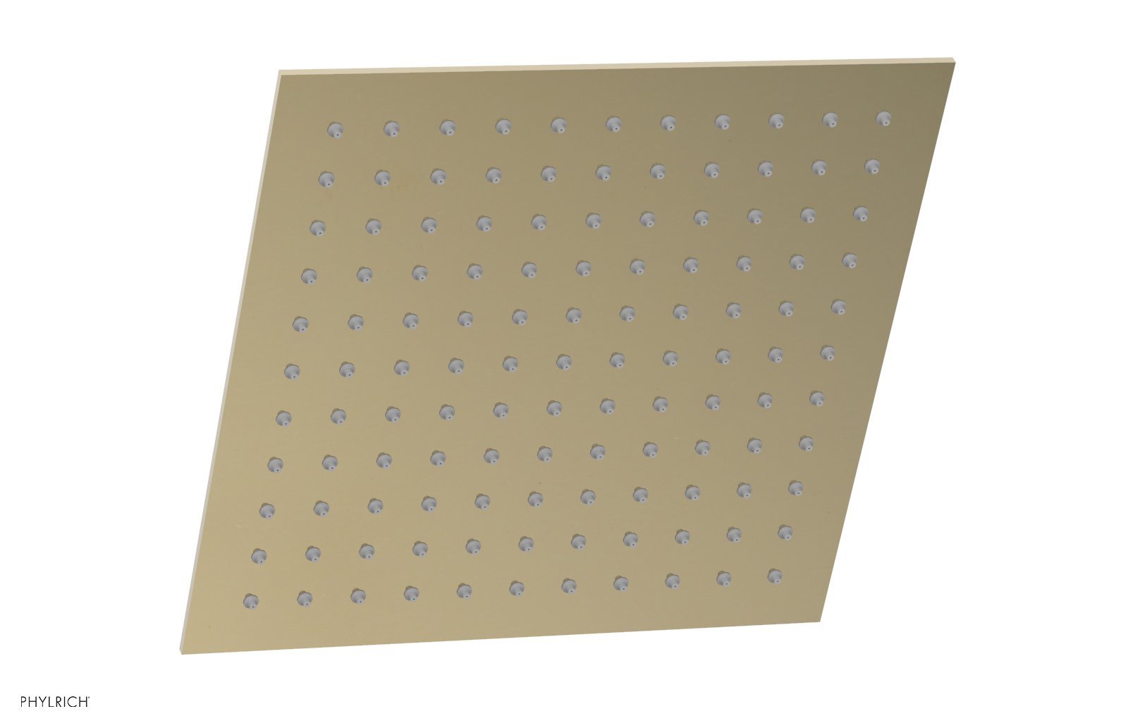 12" Square Shower Head by Phylrich - Polished Brass Uncoated