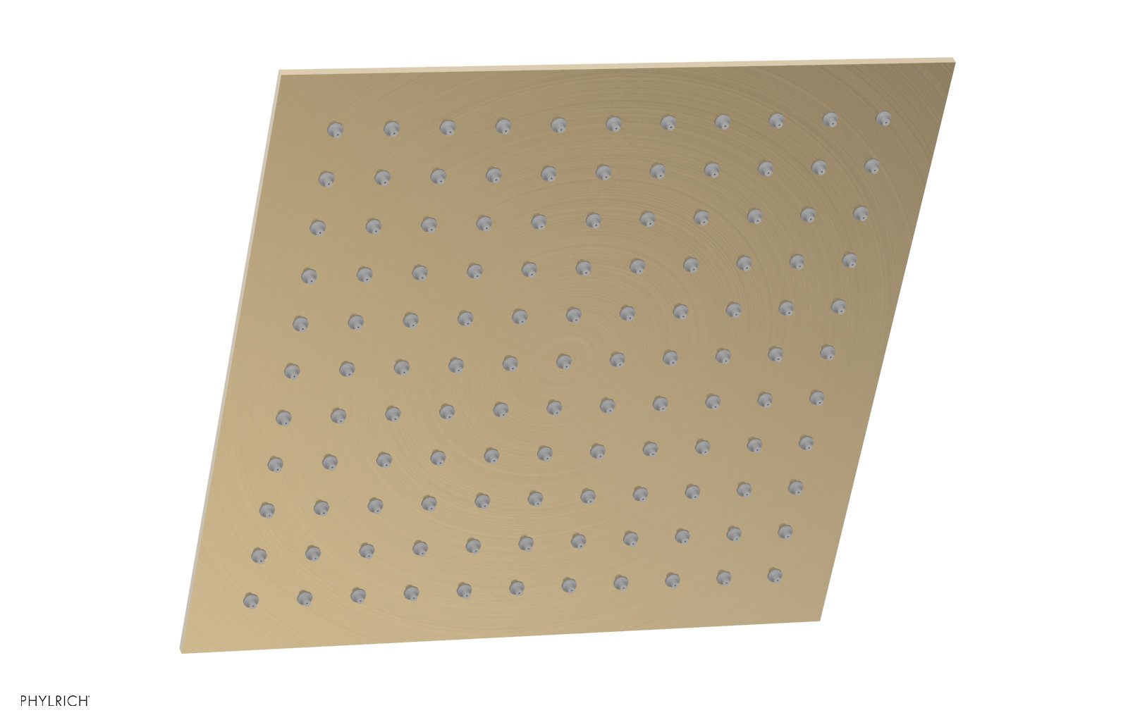 12" Square Shower Head by Phylrich - Satin Brass