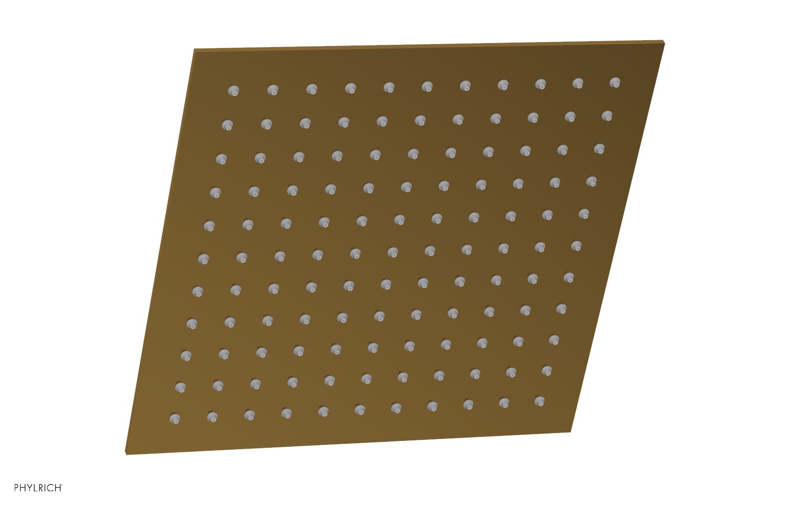 12" Square Shower Head by Phylrich - French Brass