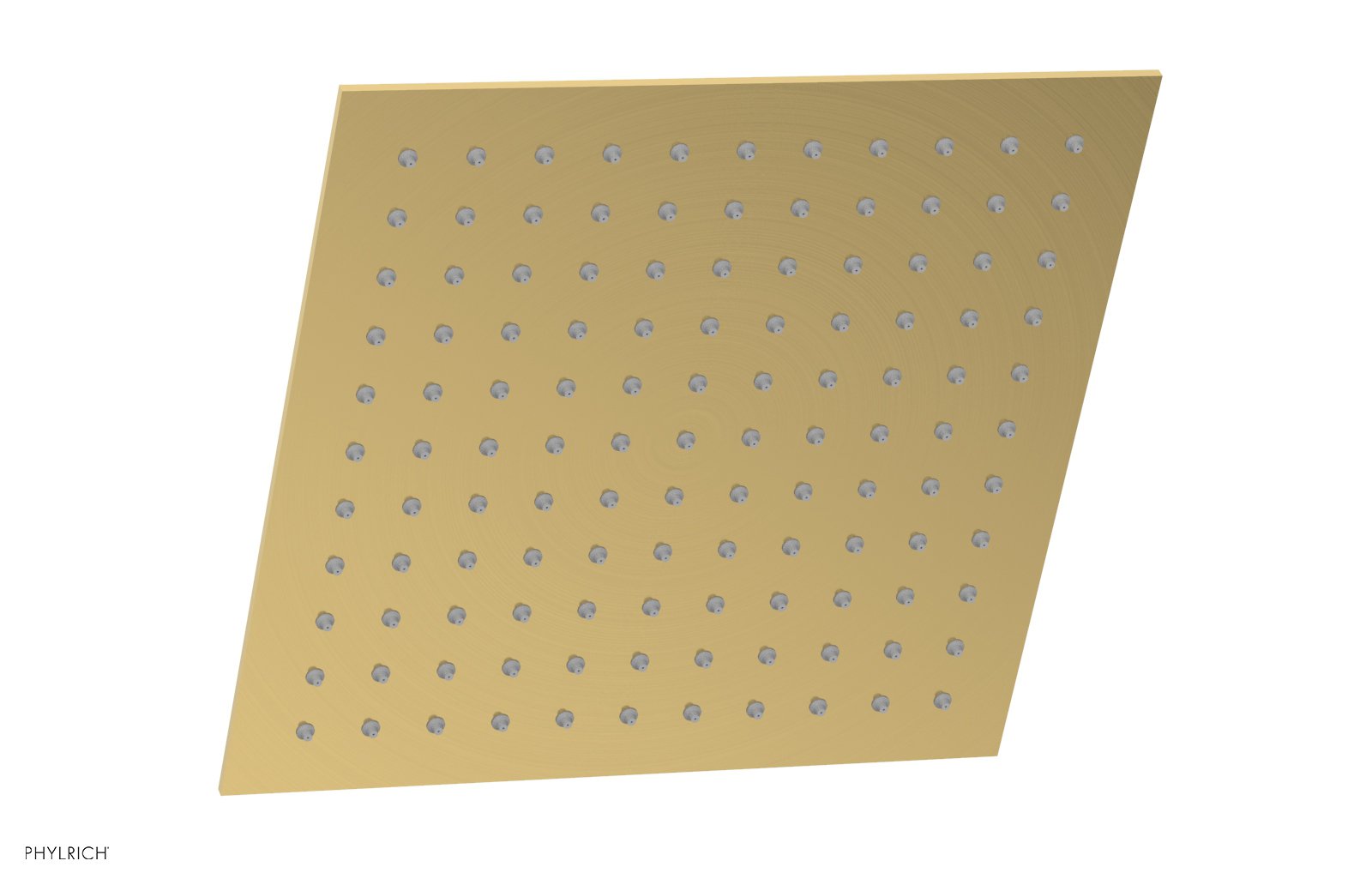 12" Square Shower Head by Phylrich - Satin Gold