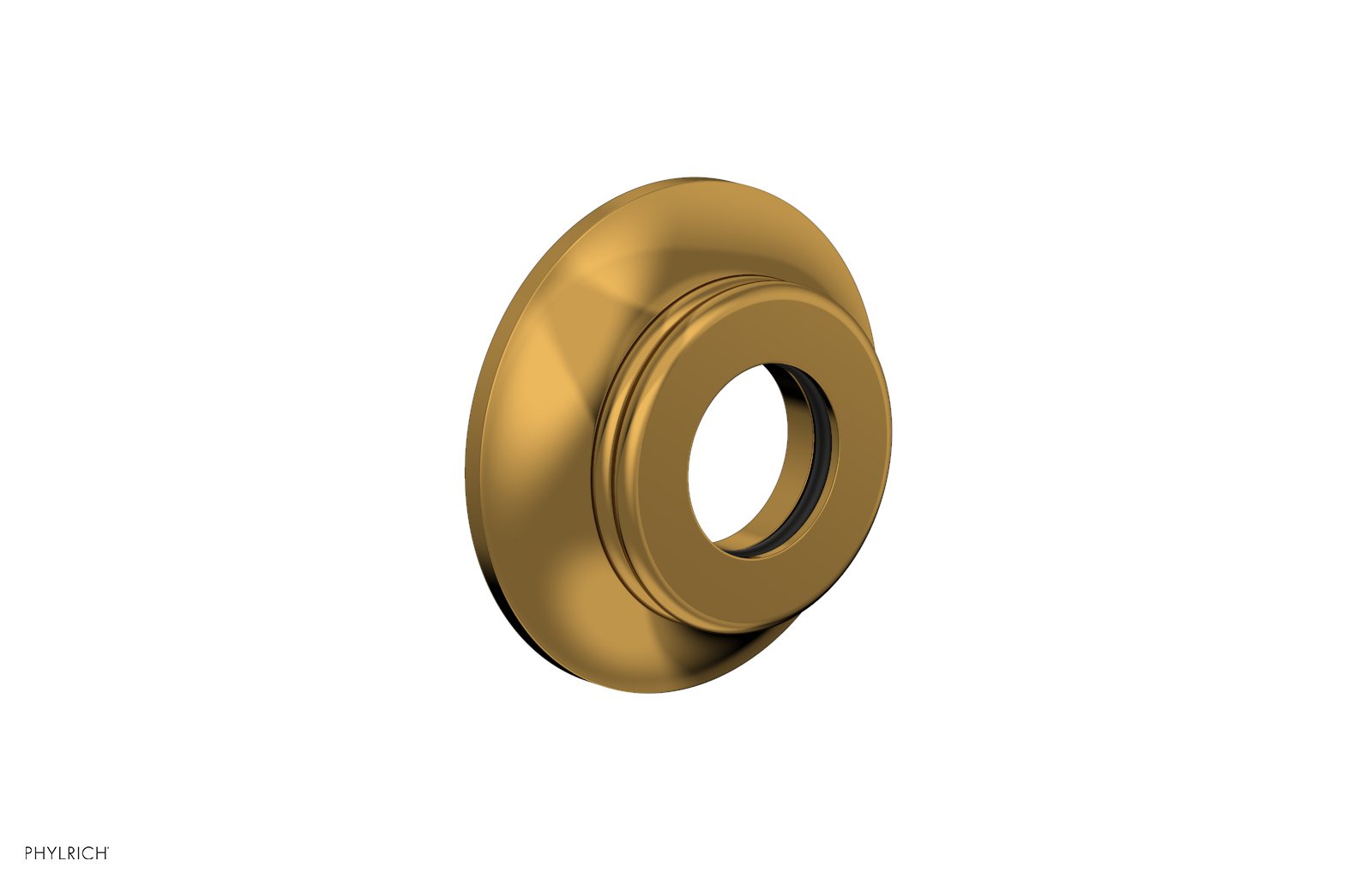 Hex Modern Flange by Phylrich - French Brass