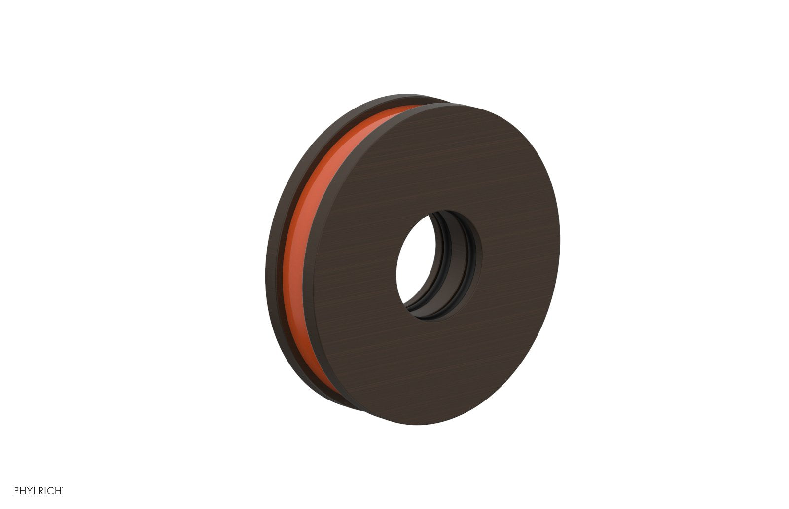 Round Flange with "Orange" Accent by Phylrich - Antique Bronze