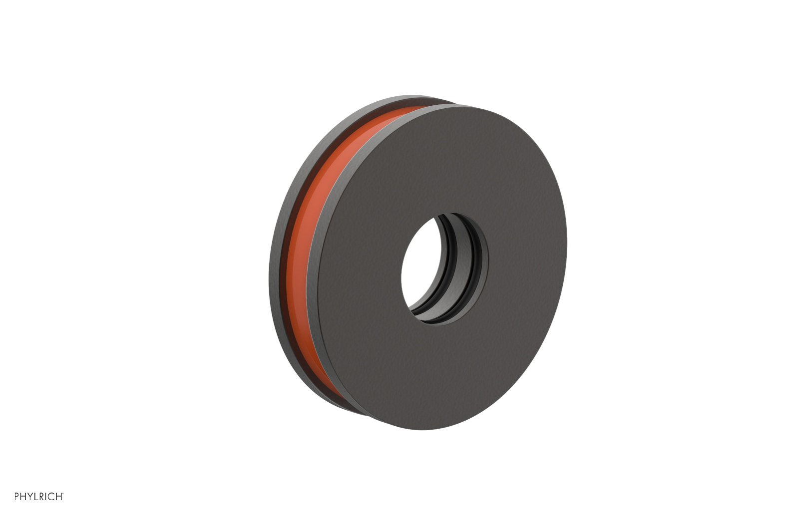 Round Flange with "Orange" Accent by Phylrich - Oil Rubbed Bronze