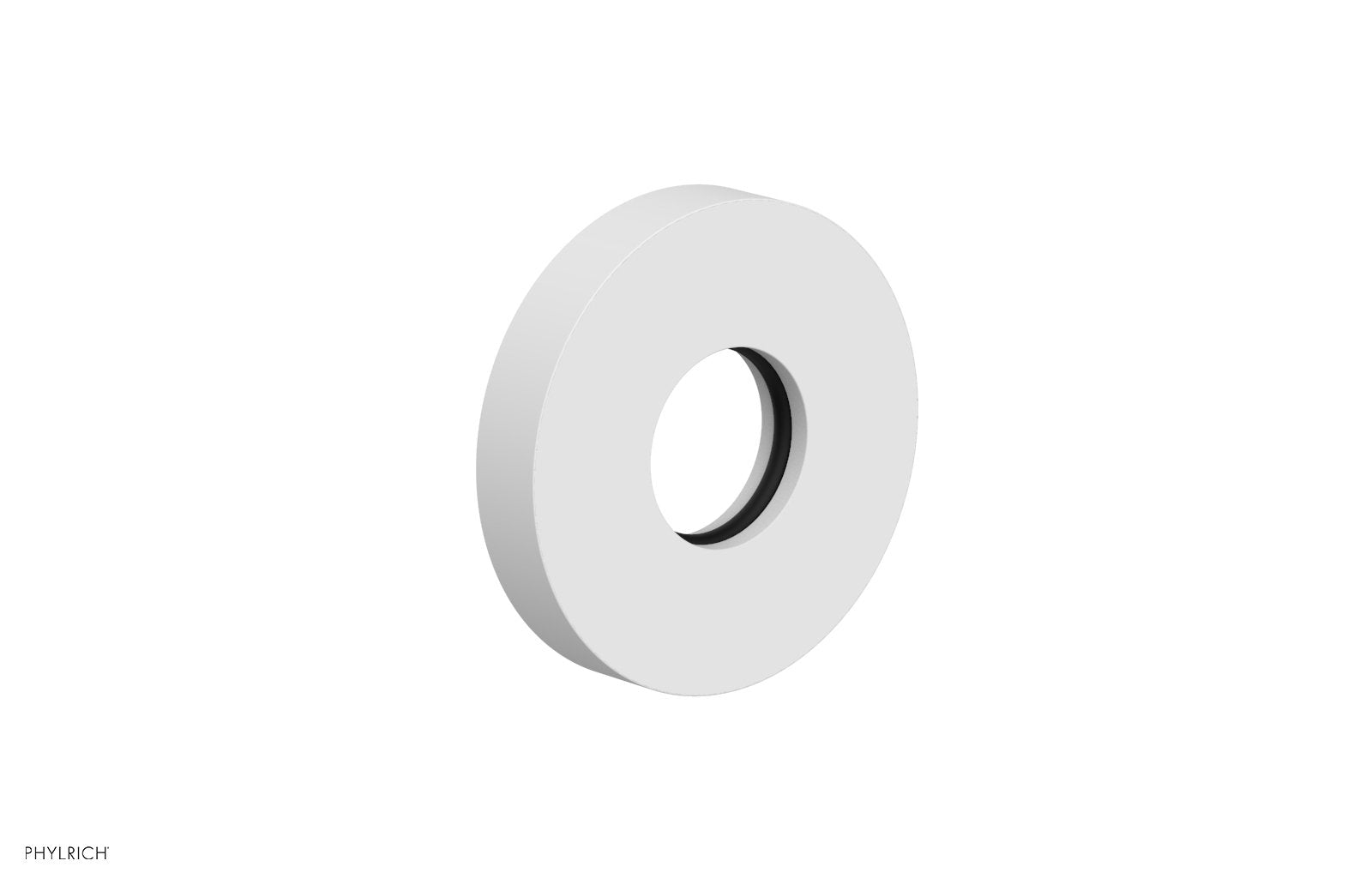 Contemporary Round Flange by Phylrich - Satin White