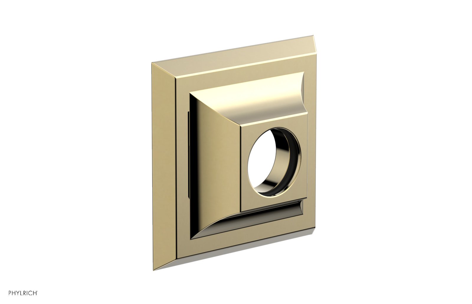 Contemporary Square Flange by Phylrich - Polished Brass Uncoated