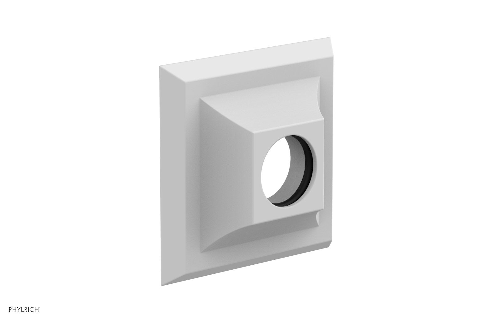 Contemporary Square Flange by Phylrich - Satin White