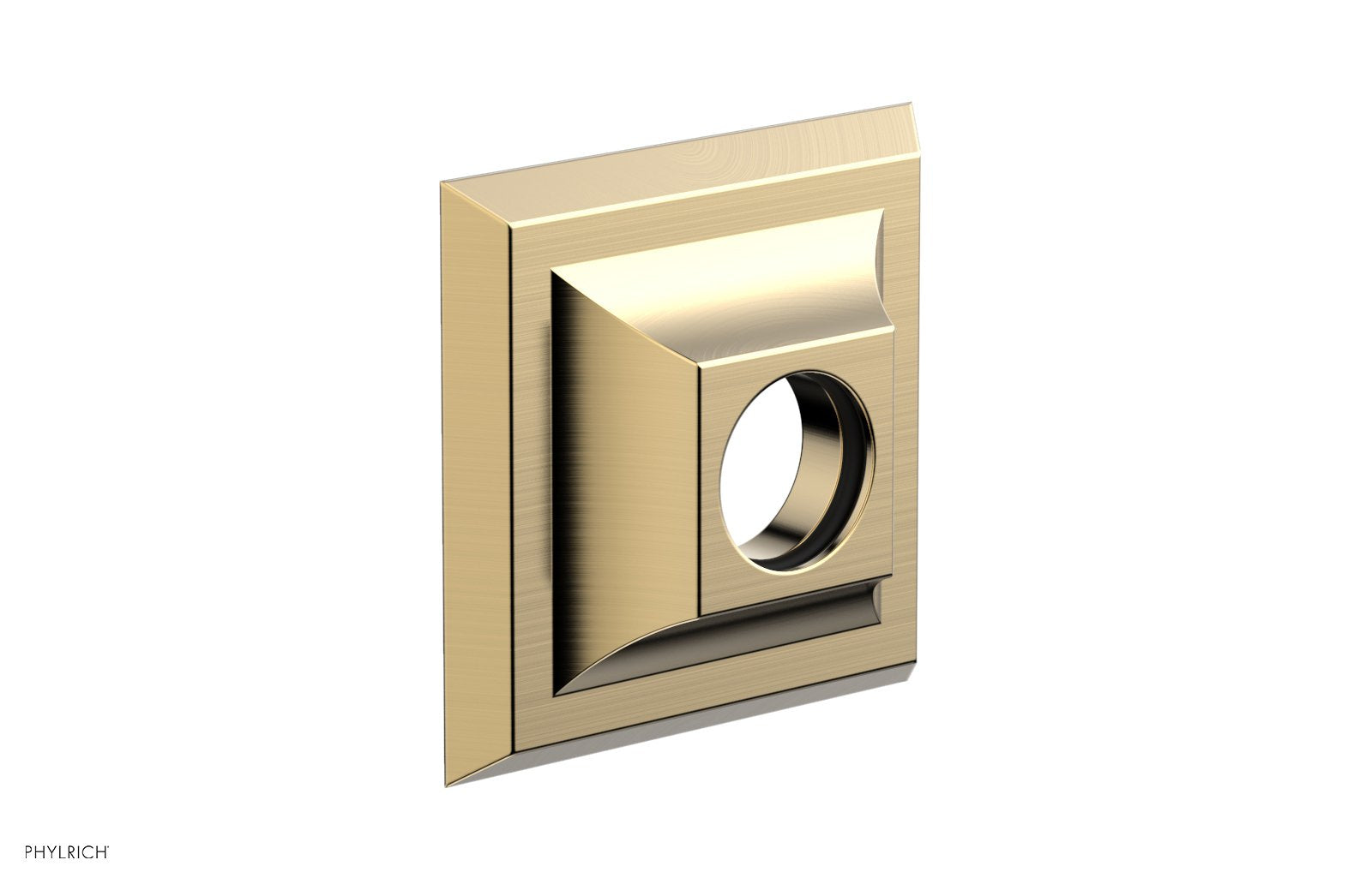 Contemporary Square Flange by Phylrich - Satin Brass