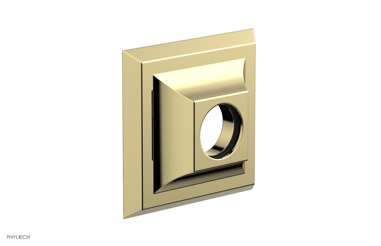 Contemporary Square Flange by Phylrich - Polished Brass