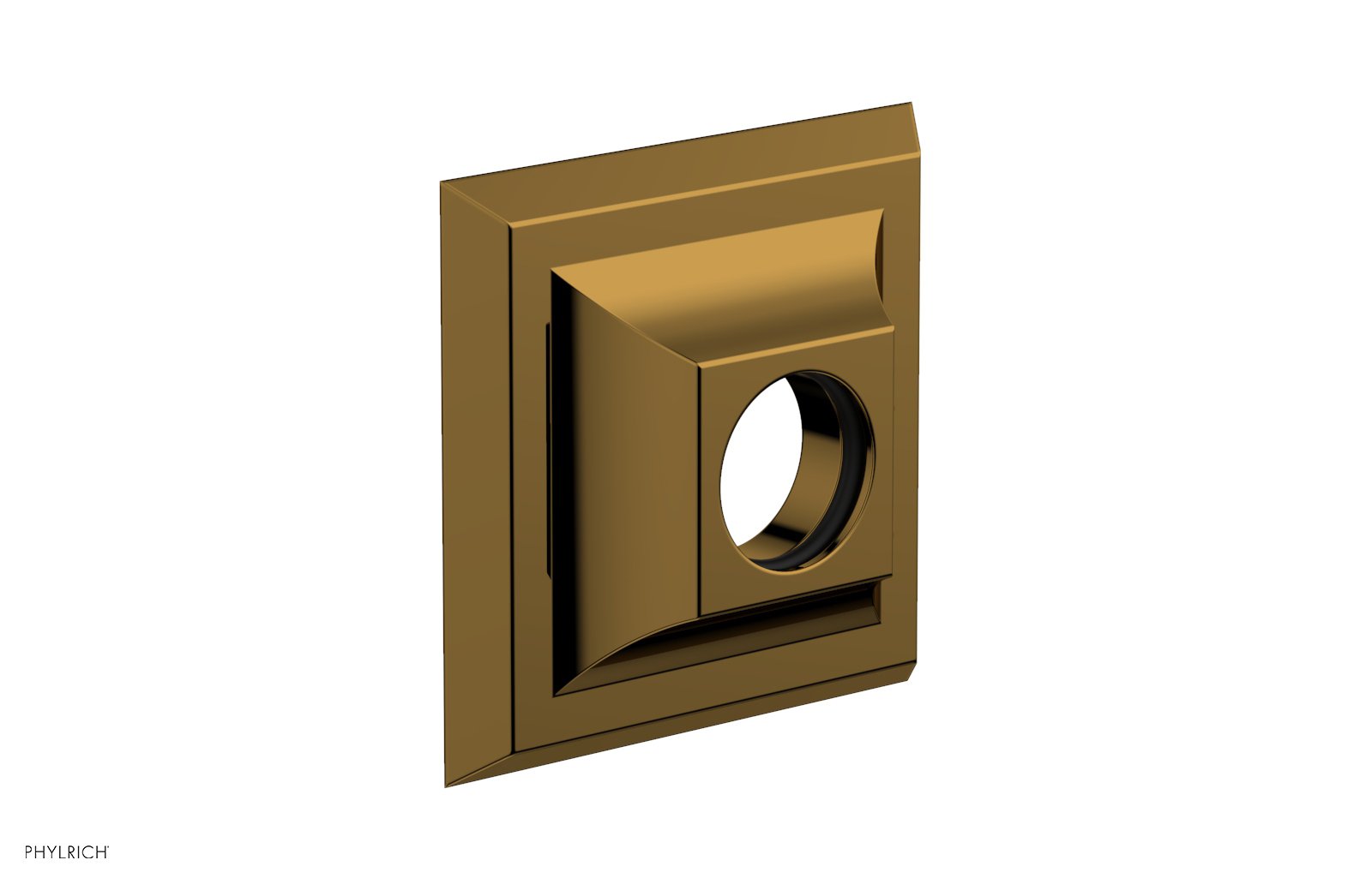 Contemporary Square Flange by Phylrich - French Brass