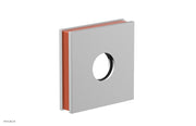 Square Flange with "Orange" Accent by Phylrich - Polished Chrome